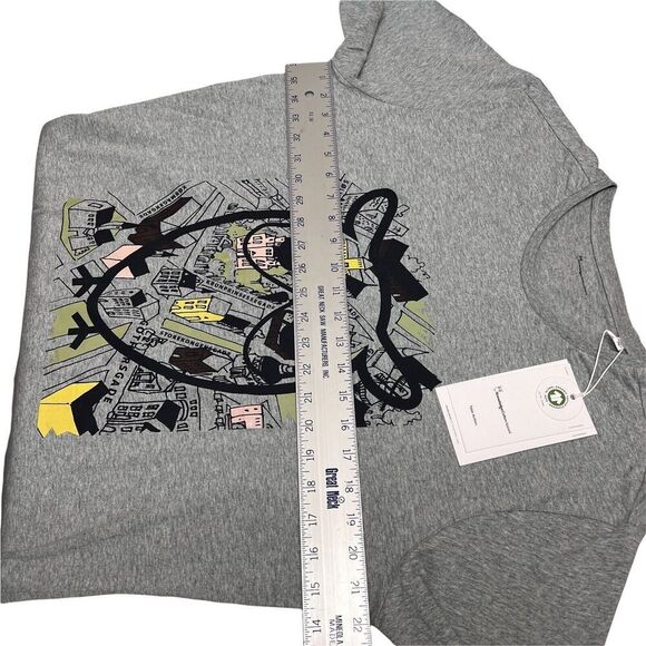 Knowledge Cotton Apparel Men's L Big Owl Print T-shirt Europe Streets Denmark - Picture 4 of 10